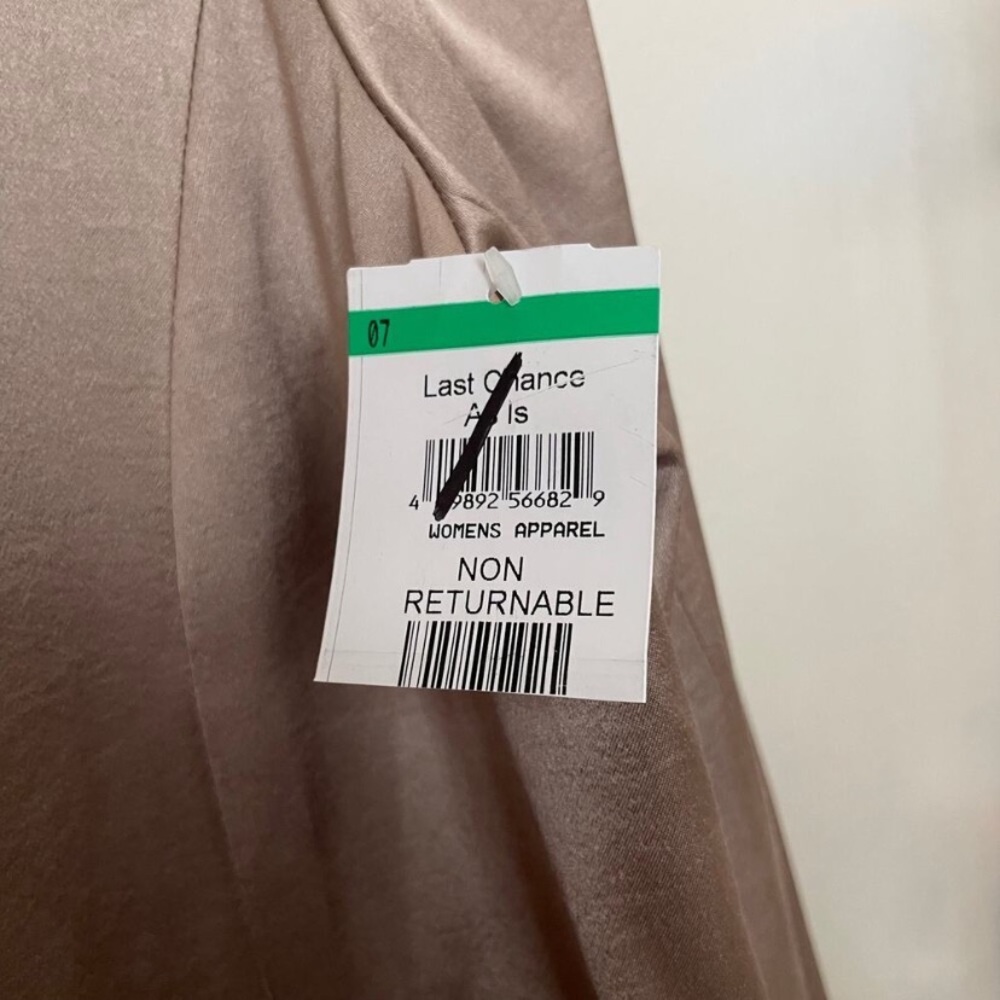 Madewell women’s BlazerTaupe Gold Satin Shawl‎ Collar  Zise 16W NEW - Picture 4 of 16